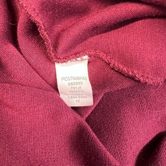 Worthington Knits Mid-Calf Skirt Wine 1X - Picture 4 of 4